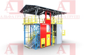 Учебно-тренировочный полигон Альпинист-03-06-3 от АЛЬФА ГРУПП для практических занятий на высоте и в замкнутом пространстве с применением средств индивидуальной защиты и стационарных анкерных систем.  